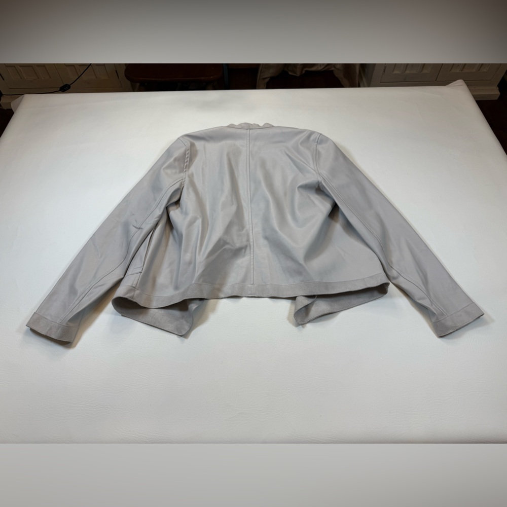 BB Dakota Harper Soft Leather Jacket medium gray reversible (bin GG53) - Picture 3 of 10